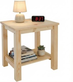 Éjjeliszekrény, masszív/természetes, FOSIL