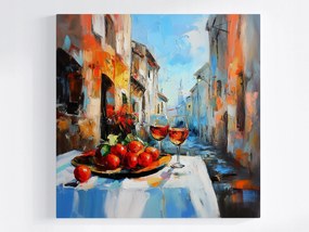 Poszter Csendélet Bor Utca Gyümölcs Olaszország 80x80