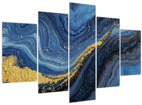 Kép - Kék-arany absztrakció (150x105 cm)