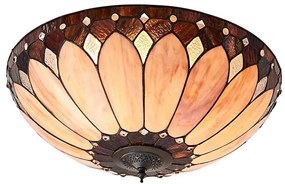 Endon 63973 - Tiffany BROOKLYN mennyezeti lámpa 2xE14/60W/230V, átmérő 50 cm