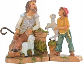 Betlehem Figura Apa és fia figurákhoz 12cm magas Fontanini 2 részes