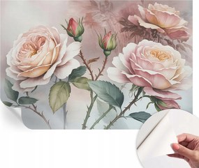 Fotótapéta Fali tapéta Hálószobába és Nappaliba Pasztell rózsák 104x70 cm