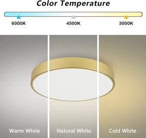 Brilagi - LED dimmelhető medencelámpa POOL LED/60W/230V 3000-6000K átm. 60 cm arany + távirányító