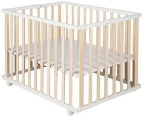 Fehér-natúr színű járóka 100x75 cm – Roba