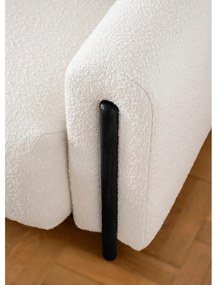 Elefántcsont színű buklé kinyitható-tárolóhelyes kanapé 244 cm Arcadova – ELTAP