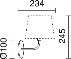 Novolux A TU ESTILO 717C-G05X1A-32 Fali lámpa 1x60W/E27 IP20
