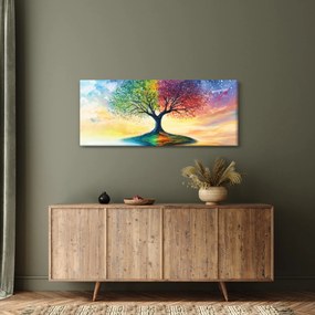 Kép – Évszakok festett fája (120x50 cm)