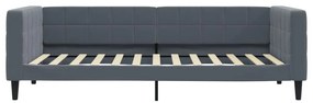 sötétszürke kihúzható bársony heverő fiókkal 100 x 200 cm
