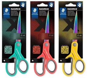 Olló, általános, 21 cm, STAEDTLER Norix&amp;reg; 965, vegyes színek (TS96521XBK)