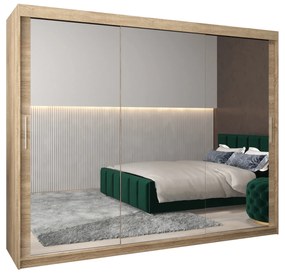 Ruhásszekrény 250 cm Toki 3 (szonoma tölgy + szonoma tölgy). 1065124