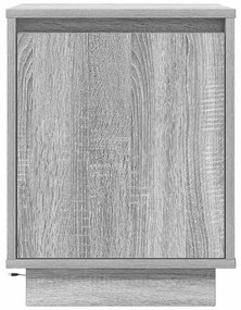 2 db szürke sonoma éjjeliszekrények LED világítással 38x34x50cm