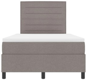 Rugós ágy matraccal és LED világítással, taupe, 120 x 200 cm