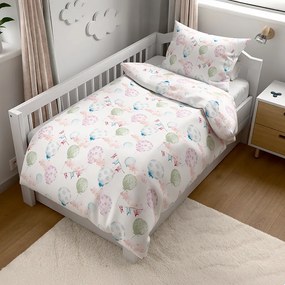 Krepp ágyneműhuzat kiságyba Renforcé BALUNEA fehér Ágyneműhuzat mérete: 45 x 65 cm | 90 x 140 cm