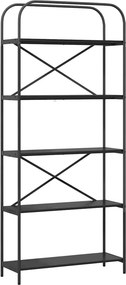 vidaXL Könyvespolc Fekete tölgy 80 x 30 x 183 cm Faanyag