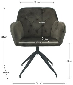 Forgószék Viata (barna + fekete) . 1064128