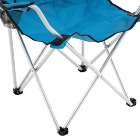 GARTHEN Összecsukható kempingszék italtartóval 600D kék