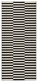 Fekete-krémszínű szőnyeg 80x200 cm Gloria – Hanse Home