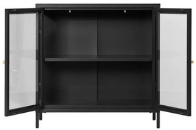 Fekete fém tálalószekrény 80x80 cm Dalby – House Nordic