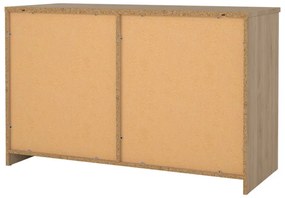 Natúr színű komód tolóajtóval tölgyfa dekorral 119x76x50 cm Naia – Tvilum