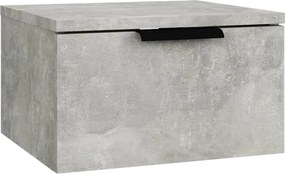 vidaXL betonszürke falra szerelhető éjjeliszekrény 34x30x20 cm