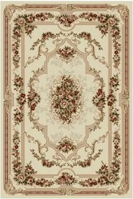 Krém szőnyeg virággal és medalionnal 574