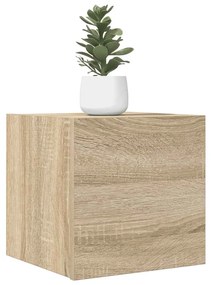 2 db sonoma tölgy falra szerelhető TV-szekrény 30,5x30x30 cm
