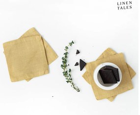 Sárga textil poháralátét szett 4 db-os – Linen Tales