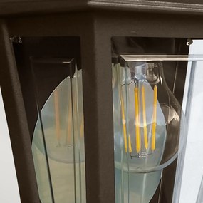 Elstead lighting klasszikus kültéri fali lámpa deco lane barna átlátszó elsdeco-lane7-bronze IP44