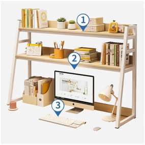 Multifunkcionális 3 szintes polc VERTEX fekete/dió