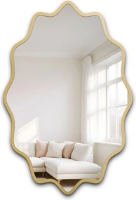 Aquarelle Elva 110x165 hullámos arany keretes tükör előszobába