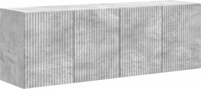 vidaXL TV Fali Szekrény 2 pcs Beton Szürke 59,5 x 31 x 40 cm Faanyag