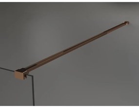 Mexen, Mexen Kioto zuhanykabin fala 180 x 200 cm, átlátszó 8 mm, rózsaszín arany - 800-180-002-60-00