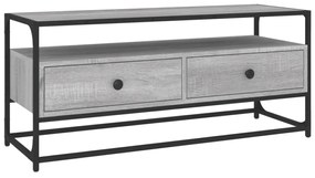 szürke sonoma színű szerelt fa TV-szekrény 100 x 35 x 45 cm