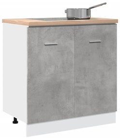 betonszürke szerelt fa mosogató alsószekrény 80 x 46 x 81,5 cm