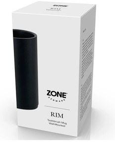 Rim fekete fali fogkefetartó pohár - Zone