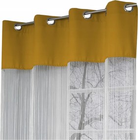 Függöny Spagetti 150x250 cm spagetti Fehér mustár szövet