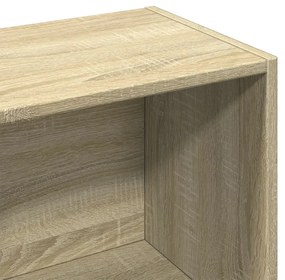 sonoma tölgy színű szerelt fa könyvszekrény 57x28,5x107,5 cm