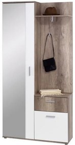 Justus Előszobafal - fehér/sonoma tölgy