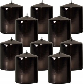 10x Gyertya Henger 6,5 X 7 cm fekete Gyertya