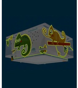 Dalber 63316 - Gyerek mennyezeti lámpa HAPPY JUNGLE 2xE27/15W/230V