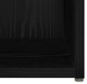 TV szekrény 4 pcs Fekete 37 x 35 x 37 cm Faanyag