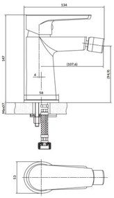 Cersanit S951-570 - Bidécsap MODUO fekete