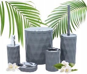 Fürdőszobai kiegészítő szett 5 részes szürke