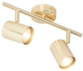 Modern mennyezeti lámpa sárgarézzel 2-lámpás állítható - Jeana