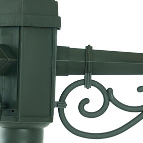 Klasszikus Kültéri Lámpa Sötétzöld 217cm 3-Fényforrás IP44 - New Haven