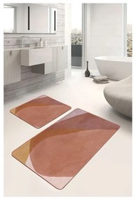 Barna bársony fürdőszobai kilépő szett 2 db-os 60x100 cm – Mila Home