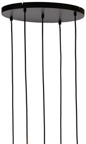 Sötétszürke-bronzszínű függőlámpa üveg búrával ø 45 cm Lukaro – Light &amp; Living