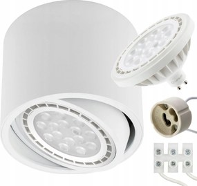 Falra szerelhető lámpatest 15W halogén spot cső lámpa mozgatható Led izzó GU10