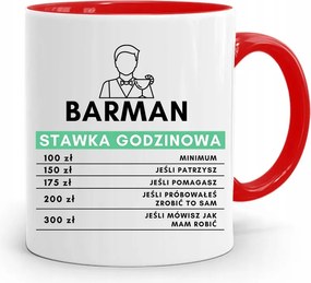 Piros Bögre Csaposnak Óradíj Nyomtatott Fényképpel