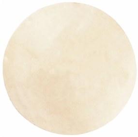 HUARTE krémszínű rövid szálú puha és mosható szőnyeg Ø 80 cm